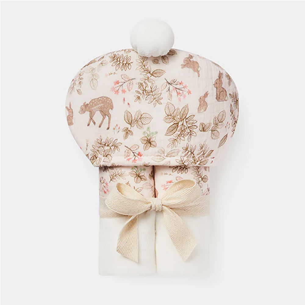 
            
                Load image into Gallery viewer, deer and bunny organic bath wrap
            
        